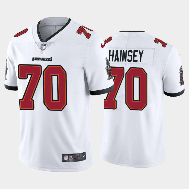 Men Tampa Bay Buccaneers 70 Robert Hainsey Nike White Vapor Limited NFL Jersey